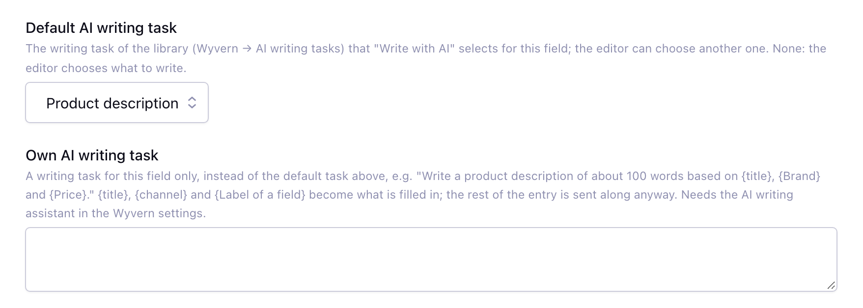 AI writing task