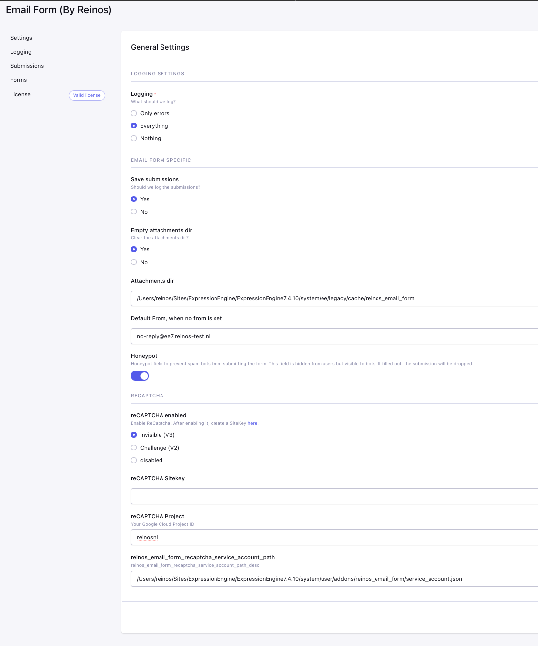 Control panel overview