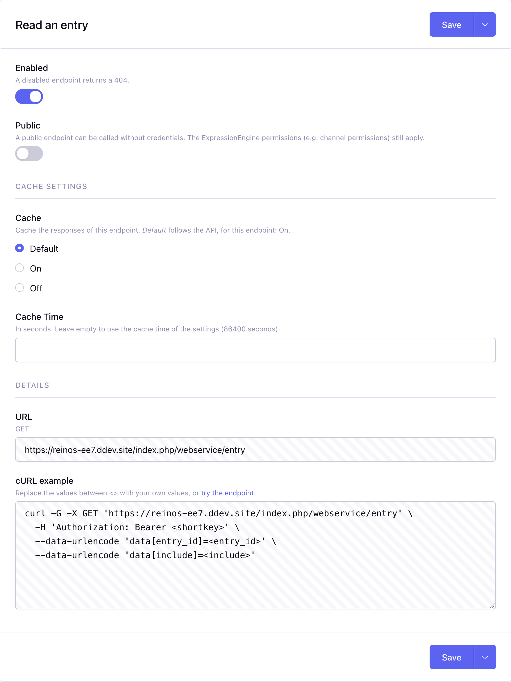 Edit an endpoint